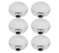 EXQUIMEUBLE 6Pcs Silver Electric Guitar Tuning Pegs Buttons Zinc Alloy Sturdy Classic Stylish Oval Concave round Handles Easy Rotation for Guitar and Bass Accessories