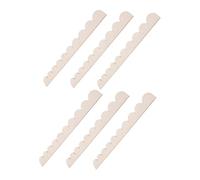 EXQUIMEUBLE 6pcs Unfinished Scalloped Wood Trim for DIY Decorative Edge Border Install Shelf Frame Strips for Wall Cabinet Door Frame Window Trim Craft Projects