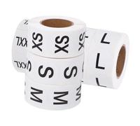 EXQUIMEUBLE 7 Rolls Clothing Stickers Self-Adhesive Round Labels for Xs to XXXL Shirts Coats Sweaters Pants Color-Coded for Home and Retail Classification