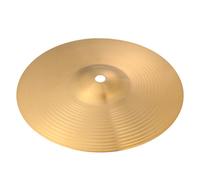 EXQUIMEUBLE 8-inch Brass Crash Ride Hi-hat Cymbals Drumset Cymbal Set for Beginners and Adult Players Percussion Instrument with Golden Finish Suitable for Jazz and Rock