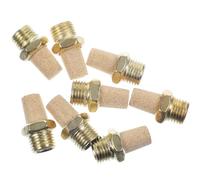 EXQUIMEUBLE 8pcs Pneumatic Mufflers Copper Air Silencers 1/4 Inch Compressed Air Fitting for Solenoid Valve Pneumatic Components Industrial Fields