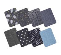 EXQUIMEUBLE 8pcs Rectangular Sew on Patch Sewing Embroidered Applique Assorted Colour Nylon Polyester Blend Simple Yet Charming Fashion Design Easy to Cut Not Easy to Fade for DIY Craft