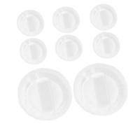 EXQUIMEUBLE 8pcs Round Velvet Cotton Powder Puff for Loose Powder Makeup Pink Soft Skin Friendly Blending Puff with Ribbon for Easy Application and Travel Use