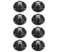 EXQUIMEUBLE 8pcs Self-adhesive Rose-shaped Swivel Castor Wheels with Brake for Cabinets and Furniture, Thickened Enlarged Plastic Steel Structure, Flexible Maneuverability, Enhanced Durability