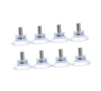 EXQUIMEUBLE 8pcs Transparent PVC Suction Cups Collision Suction Pads for Furniture Home Decoration Smooth Surface Use Reusable Strong Adhesion for Glass Tile Granite