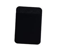 EXQUIMEUBLE Adhesive Phone Wallet Pu Leather Card Holder Cover Stick on Cell Phone Back Pocket Compatible for Travel and Daily Use Black