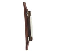 EXQUIMEUBLE Adjustable Ebony Rosewood Guitar Bridge with Bone Saddle for Jazz Guitar Mandolin Parts Flat Bottom Polished Wood Metal Construction Replacement Luthier Instrument Component