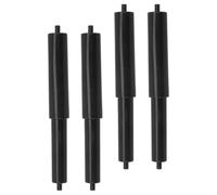 EXQUIMEUBLE Adjustable Toilet Paper Holder Roller Easy Installation and Replacement 4pcs with Spring Rod Design, Abs Plastic Replacement Rod Black Centre for Bathroom Tissue Roll Core