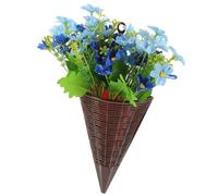 EXQUIMEUBLE Artificial Flower Hanging Basket Delicate Realistic Appearance Flower Decoration for Living Room Wall Mounted Display