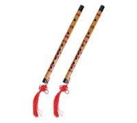 EXQUIMEUBLE Bamboo Flute for Beginners Traditional Chinese Instrument with Natural Finish Flute Diaphragm and Decorative Chinese Knot Easy to Play for Early Learning and Music