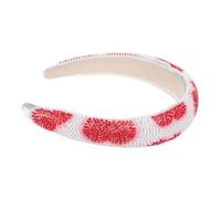 EXQUIMEUBLE Beaded Headbands for Women Sparkly Hair Accessories for Weddings High Design Bridesmaid Hairpiece Valentine Day Girls