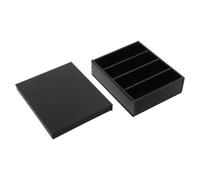 EXQUIMEUBLE Blackout Container Tray Incubation Separate Membrane Black with Four Compartments and Sealed Lid Acrylic Secure Storage and Space Optimization Laboratory for Western Blot