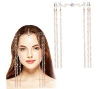 EXQUIMEUBLE Boho Tassel Long Hair Chain Headpiece Women Head Jewelry for Girls Hair Accessories