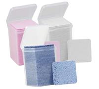 EXQUIMEUBLE Bottles Eyelash Extension Glue Cleaning Wipes Non-woven Pads for Lash Cleaner and Remover with White Pink Blue Pads for Salon and Personal Use