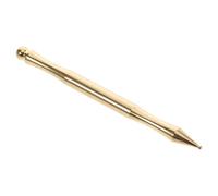 EXQUIMEUBLE Brass Acupressure Pen Double-Ended Spring Tip Point Probe Portable Muscle Fatigue Relief Tool for Pressure Points at Work and Home, Golden Copper Massage Stick for Foot Eye
