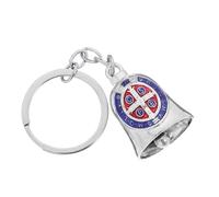 EXQUIMEUBLE Catholic Keychain Saint Benedict Cross Bell Keyring Bells Car Ornament for Door Knob