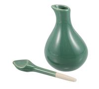 EXQUIMEUBLE Ceramic Essential Oil Bottle Porcelain Spa Oil Dispenser Mini Sample Container for Aromatherapy Beauty Salon and Thai Massage Therapy