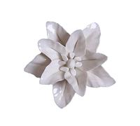 EXQUIMEUBLE Ceramic Flower Statue Wall Art for Living Room Decorative Artificial Floral Decor Easy Install Hook