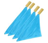 EXQUIMEUBLE Chinese Kuaiban Traditional Instrument Blue Satin 4pcs Allegro Clapper Set for Children Beginner Percussion Instrument Suitable for Public Speaking and Stage Performance