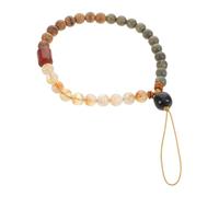 EXQUIMEUBLE Chinese Style Crystal Charm Mobile Phone Lanyard Handmade Pendant Wrist Strap with Design Unique Keychain Accessory for Phones Loved Ones