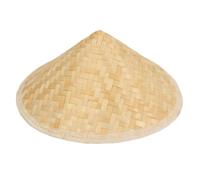 EXQUIMEUBLE Conical Sun Hat, Boy Girl's Khaki Bamboo Woven | Handmade Straw Build, Traditional Retro Style, for School Performances, Costume Organizers, Wall Decor