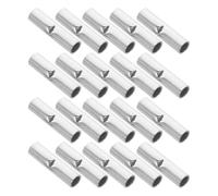 EXQUIMEUBLE Connector Uninsulated Copper for Crimp Electrical Butt 100pcs Sleeve Joining Connectors Tube Structure and Symmetrical Double-ended Design Wire Distribution Box