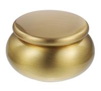 EXQUIMEUBLE Copper Cremation Ashes Urn Portable Small Metal Container for Incense Powder Storage at Homes and Cemeteries