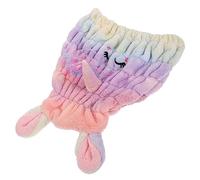 EXQUIMEUBLE Coral Fleece Hair Drying Cap Turban for Women and Babies Soft Absorbent Hair Towel Wrap Unicorn Design Quick-dry Bath and Shower