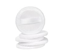 EXQUIMEUBLE Cotton Powder Puff 5pcs White Round Makeup Powder Puff for Women Face Makeup Application