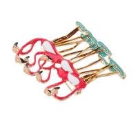 EXQUIMEUBLE Creative Breastpin Brooch Alloy Clothes Flamingos Pink Shaped Accessory Easy to Clip Fashionable Party Brooch for Ladies and Daily Wearing