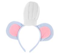 EXQUIMEUBLE Cute Chef Mouse Ears Headband Soft Animal Costume Accessory for Birthday Parties Cosplay Performances Versatile Fun for Boys