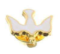 EXQUIMEUBLE Descending Dove Pin Zinc Alloy Brooch with Exquisite Design for Weddings and Celebrations, White Lapel Pin Suitable for Family and Friends
