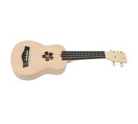 EXQUIMEUBLE DIY Ukulele Kit Basswood Unfinished Musical Instrument for Beginners and Hand Paintable Lightweight Soprano Guitar with Nylon Strings and Assembly Accessories DIY Family Creativity