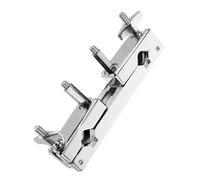 EXQUIMEUBLE Durable Drum Cymbal Clamp Double Mounting Accessory for Drum and Jazz Drums Securely Holds Cowbells and Cymbals for Performances and Practice