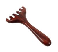 EXQUIMEUBLE Ergonomic Wooden Scalp Massager Comb, Wide Tooth Wood Massage Tool, Lightweight and Portable for Travel and Home Relaxation, 14.5 x 7 x 1.3 Cm