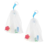 EXQUIMEUBLE Facial Foaming Nets 2pcs Small Soap Mesh Pouches Bubble Making Bags for Face Cleanser Portable Soap Pouch Suitable for Daily Skincare and Shower Use