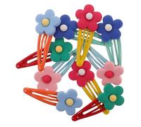 EXQUIMEUBLE Flower Hair Clips for Girls 2 Pack Dark Color Hair Barrettes for Kids Ages 4-8 Cute Accessories for Toddlers Floral Design
