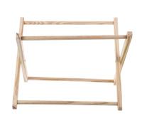 EXQUIMEUBLE Foldable Wooden Magazine Holder Tabletop Storage Rack Beige