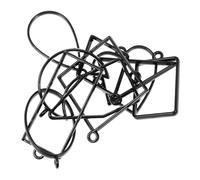 EXQUIMEUBLE Geometric Alloy Pendants 10Pcs Bright Color Charms for DIY Jewelry Making Creative Earring Frame with Unique Pattern Design