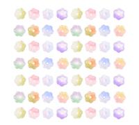 EXQUIMEUBLE Glass Flower Beads Tiny Decorative Beads 100pcs for Bracelets Making with Holes Shiny Appearance Assorted Color Random Color for Necklace Making and Jewelry Crafts