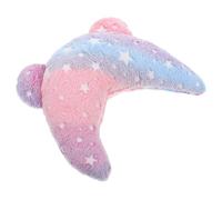 EXQUIMEUBLE Glow Dark Soft U-shaped Animal Cushion for Dogs and Cats Half-moon Calming Neck Support with Removable Washable Cover Ultra-soft Supportive for Better Sleep and Interactive Play