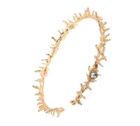 EXQUIMEUBLE Gold Thorn Crown Gothic Headpiece for Halloween Witch Costume Jewelry Adult King Crown Party Favor Spiky Gothic Hair Accessory for Cosplay Wedding Birthday Christmas Easter