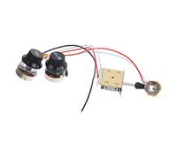 EXQUIMEUBLE Guitar Potentiometer Set A500K and B500K Complete Wiring Harness Kit Switch and Knobs Essential Accessories for Electric Guitar