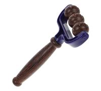 EXQUIMEUBLE Handheld Wooden Massage Roller Stick with Solid Chicken Wing Wood Balls Manual Massager for Deep Tissue Relief Muscle Pain and Soreness for Back and Feet Therapy