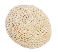 EXQUIMEUBLE Handwoven Straw Round Cushion Cotton Filling for Yoga Meditating and Guestroom Use