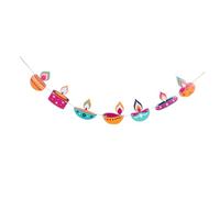 EXQUIMEUBLE Happy Diwali Party Supplies Classroom Banner Festive Diwali Wall Hanging Decoration for Classroom and Home Vibrant Paper Garland and Multi Occasion Use