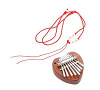 EXQUIMEUBLE Heart Shaped 8-key Kalimba Thumb Piano for Beginners Portable Mini Wooden Finger Piano Music Instrument for Boys and Girls and Adults
