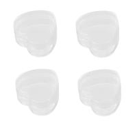 EXQUIMEUBLE Heart Shaped Storage Boxes 10pcs Mini Plastic Containers Lids for Nail Art DIY Jewelry Organizing and Craft Supplies Small Bead Box Organizer