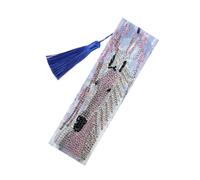 EXQUIMEUBLE Horse Pattern DIY Diamond Bookmark Painting Kit with Resin Beads and Tassel Craft for Books Easy Handmade Art Gift for All Ages Non-Fading Decorative Book Page Mark