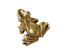 EXQUIMEUBLE Keychain Stress Appearance, Relieves and Increases Vintage Frog-shaped Brass Pet Decoration Sense of Peace, Retro Ornament Or for Tea Desktop Home Office